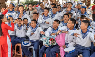 Lính Biên phòng ở đảo Trường Sa Lớn Ảnh: Lê Văn Chương