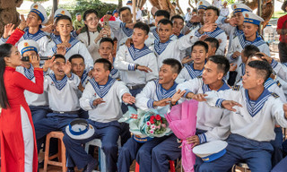 Lính Biên phòng ở đảo Trường Sa Lớn Ảnh: Lê Văn Chương