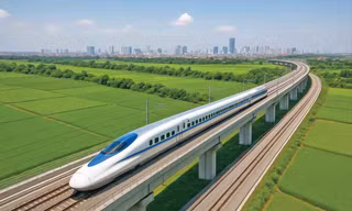 Nhiều doanh nghiệp tư nhân đề nghị được đầu tư làm đường sắt tốc độ cao Ảnh: AI