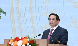 Thủ tướng Phạm Minh Chính phát biểu tại hội nghị Ảnh: TTXVN