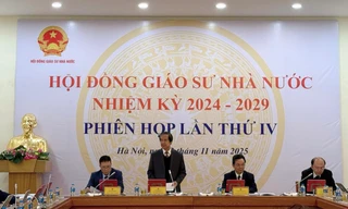 Phiên họp của Hội đồng GS Nhà nước xét công nhận tiêu chuẩn chức danh GS, PGS năm 2025 Ảnh: HĐGSNN