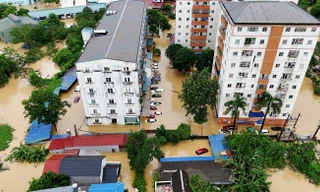 Hai năm qua, Thái Nguyên liên tiếp hứng chịu ngập lụt diện rộng, gây thiệt hại nghiêm trọng Ảnh: Hoàng Mạnh Thắng