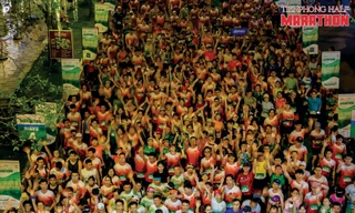 Gần 3.000 vận động viên tạo nên bầu không khí sôi động tại Giải Tiền Phong Half Marathon lần đầu tiên được báo Tiền Phong tổ chức ở TPHCM Ảnh: Trọng Tài