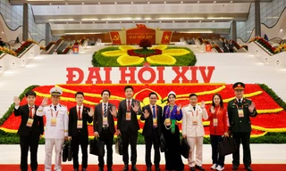 Các đại biểu thanh niên tiêu biểu tham gia phiên khai mạc Đại hội đại biểu toàn quốc lần thứ XIV của Đảng ẢNH: NHƯ Ý