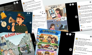 Các trang fanpage Công an xã, phường ở Đà Nẵng “bắt trend” để tuyên truyền hiệu quả trên mạng xã hội. Ảnh: Giang Thanh