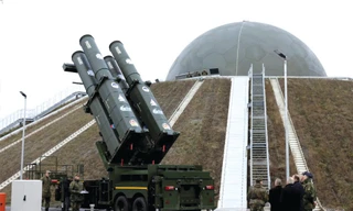 Hệ thống phòng không Arrow 3 tại thành phố Annaburg, Đức ngày 3/12Ảnh: Reuters