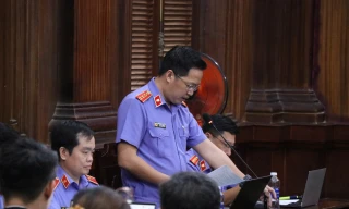 Đại diện Viện Kiểm sát tại phiên tòa.