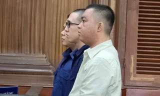 Các bị cáo tại phiên tòa.