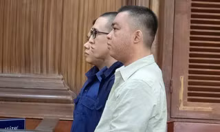 Các bị cáo tại phiên tòa.
