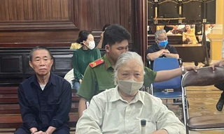 Các bị cáo tại phiên tòa.