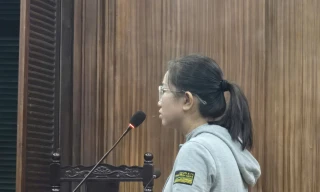 Các bị cáo tại phiên tòa.