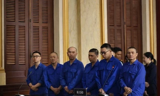 Các bị cáo tại phiên tòa