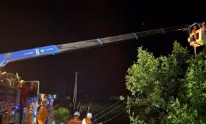 Điện lực Quảng Trị xuyên đêm khắc phục hậu quả bão số 10 