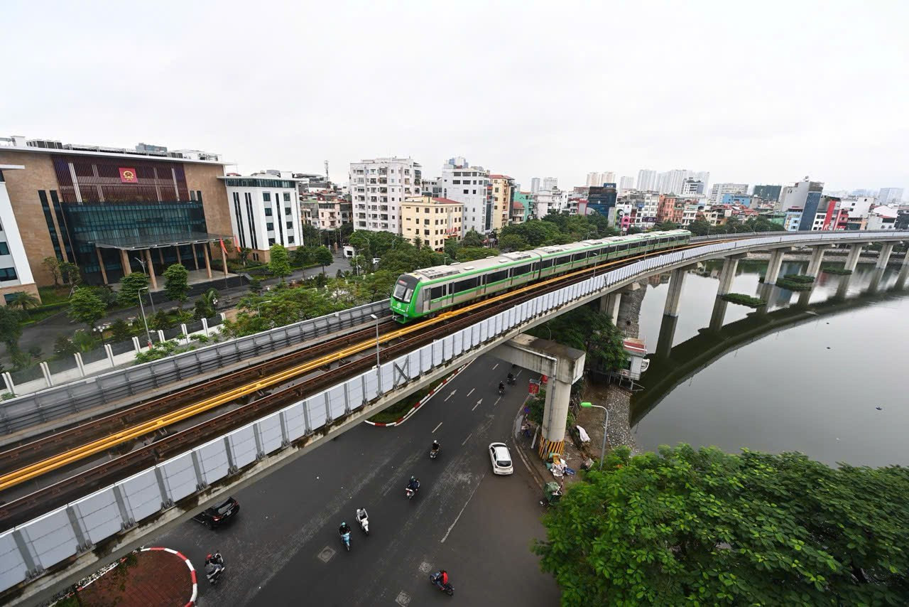 Dự án đường sắt Cát Linh - Hà Đông, đoạn Hoàng Cầu. Ảnh: Như Ý. duong-sat.jpg