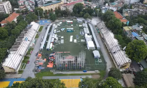 Nhìn từ trên cao địa điểm 'Sóng Festival: Một chạm - Vạn niềm tin'