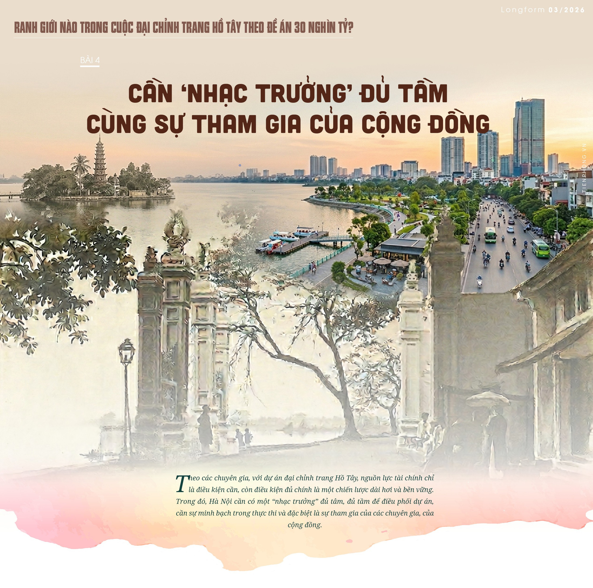 Đại chỉnh trang Hồ Tây: Cần 'nhạc trưởng' đủ tầm, sự tham gia của cộng đồng 