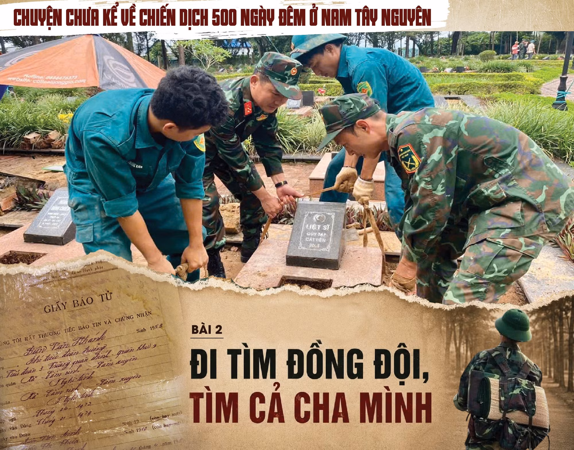 Đi tìm đồng đội, tìm cả cha mình