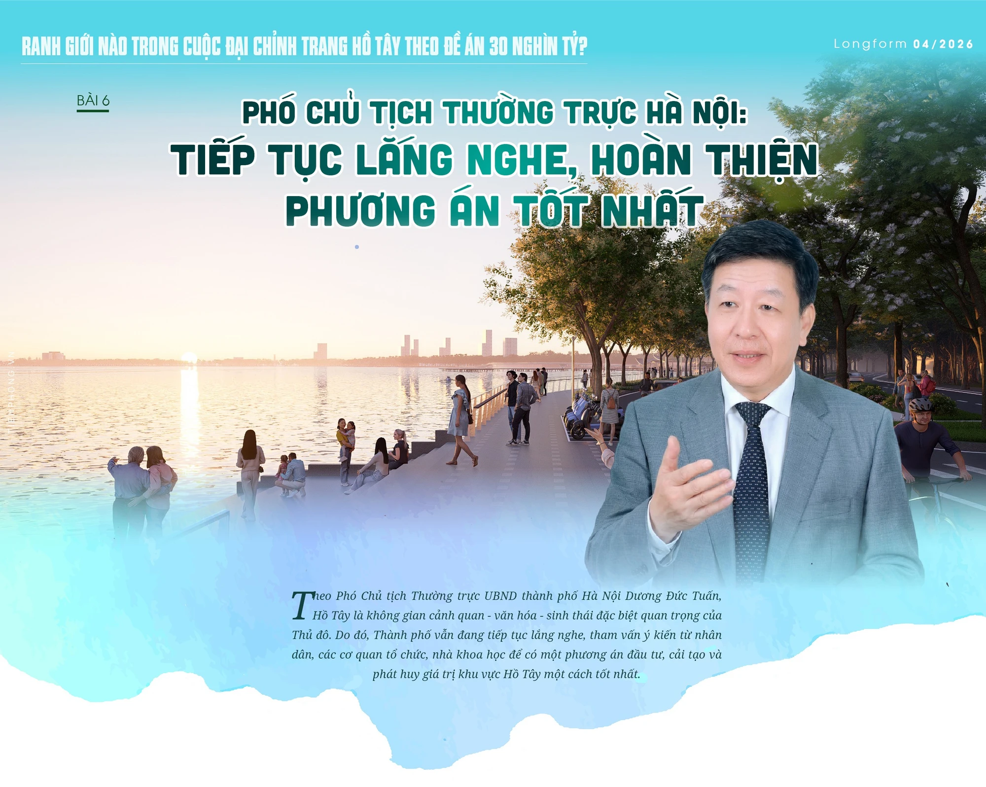 'Đại chỉnh trang' Hồ Tây: Tiếp tục lắng nghe, hoàn thiện phương án tốt nhất
