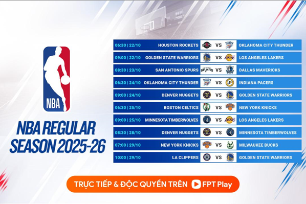 Calendário da NBA em outubro (Foto: FPT Play) screenshot-2025-10-22-153913.png