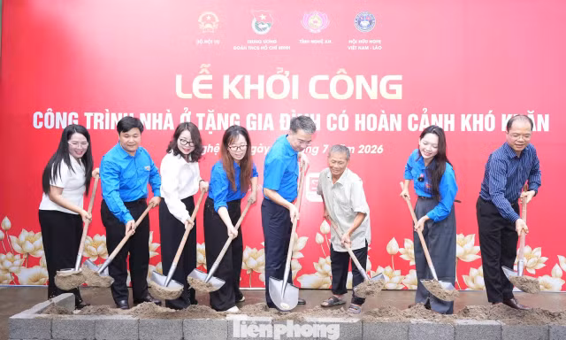 Bí thư T.Ư Đoàn khởi công nhà tình nghĩa cho cựu chiến binh khó khăn