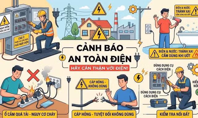Công ty Điện lực Nghệ An tăng cường cảnh báo nguy cơ tai nạn điện trong mùa hè