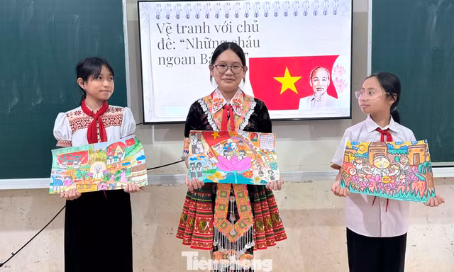 Thiếu nhi Nghệ An thể hiện tình cảm kính yêu, lòng biết ơn sâu sắc với Bác Hồ qua tranh vẽ