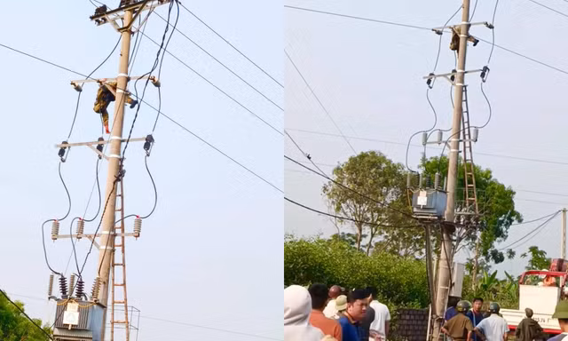 Trèo lên cột điện bắt chim, nam thanh niên bị giật tử vong