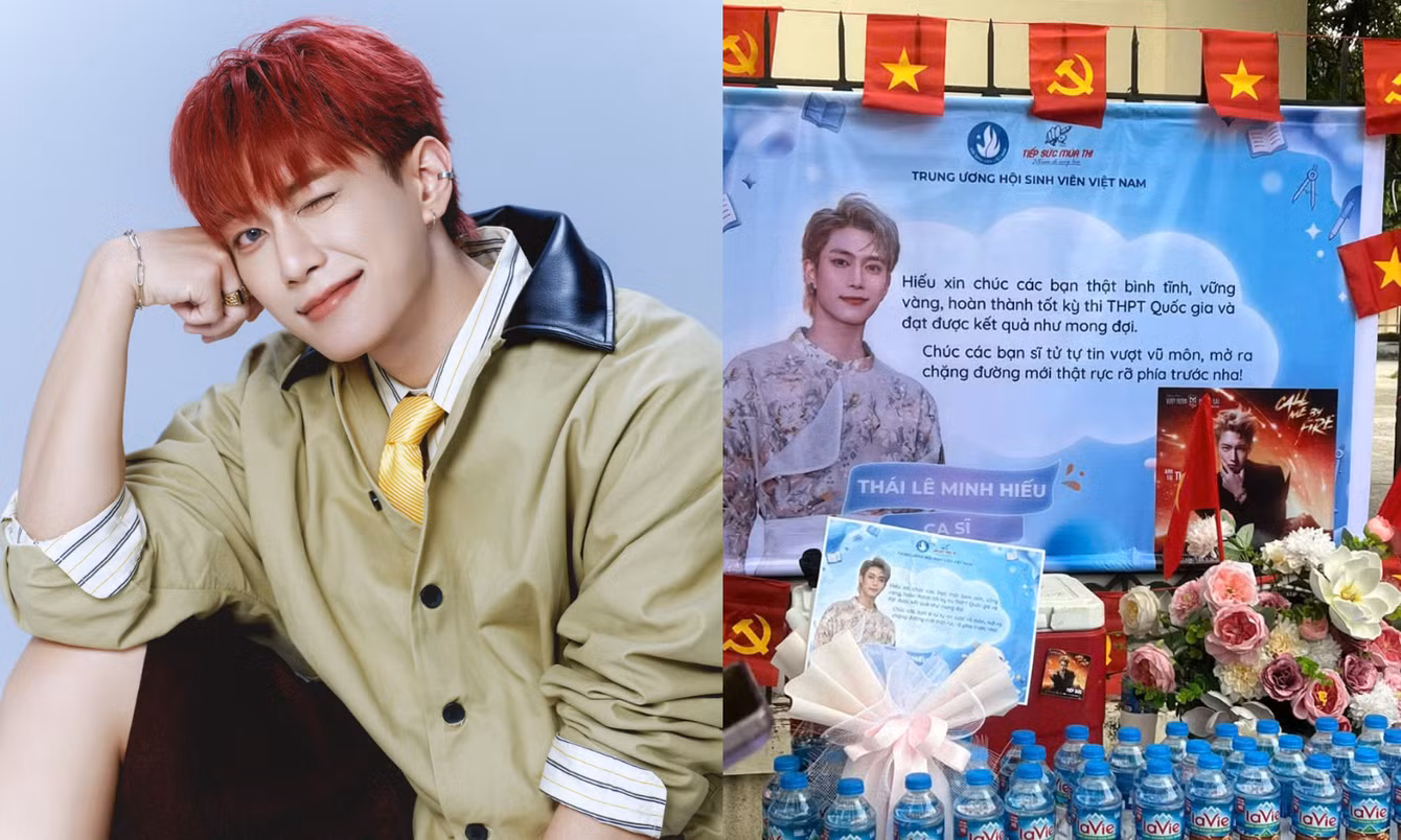 Fan "Anh tài" Thái Lê Minh Hiếu lập trạm tiếp sức cho các sĩ tử thi tốt nghiệp