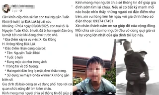 Thực hư việc bé trai ở Đắk Lắk đang chơi trước nhà bị hai người lạ bắt cóc