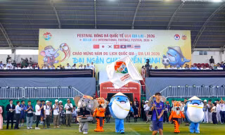 Festival Bóng đá Quốc tế U14 Gia Lai 2026 khai mạc hoành tráng