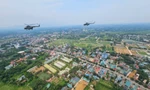 Quy định nghiêm ngặt của đội hình trực thăng kéo cờ Đảng, cờ Tổ quốc trên bầu trời Hà Nội