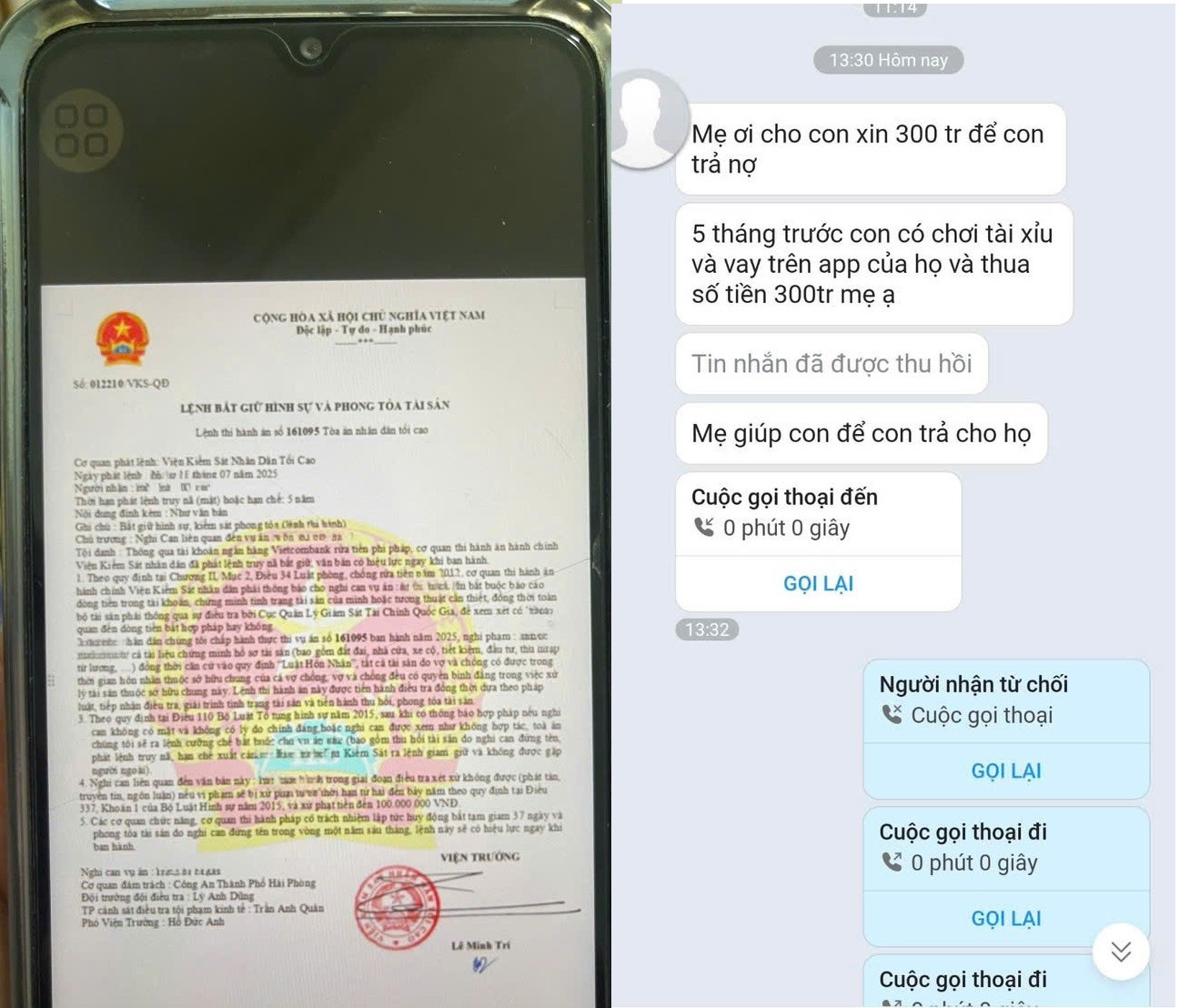 Hình ảnh trình bị các đối tượng lừa đảo do cháu M cung cấp. hinh-anh-do-chau-m-cung-cap.jpg