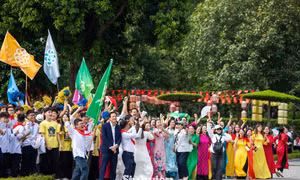 Điểm cầu Hà Nội vỡ òa cảm xúc khi Bảo Khánh giành được vòng nguyệt quế Đường lên đỉnh Olympia