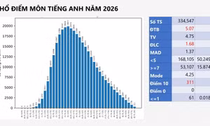 Hơn một nửa thí sinh có điểm dưới trung bình môn Tiếng Anh, số lượng điểm 10 tăng mạnh