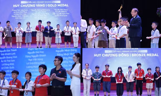 Chung kết AIMO 2026: Khối Tiểu học "bội thu" giải thưởng, sẵn sàng vươn ra biển quốc tế