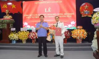 Ông Nguyễn Cao Cường giữ chức Viện trưởng Viện kiểm sát nhân dân tỉnh Quảng Ngãi