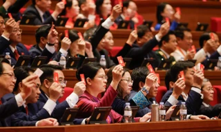 Các đại biểu dự phiên trù bị Đại hội XIV của Đảng sáng 19/1/2026