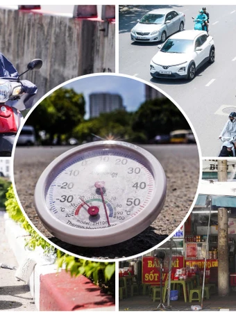 Người dân xoay xở, hàng quán vỉa hè 'đói' khách trong ngày Hà Nội nóng nhất cả nước