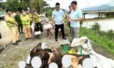 Phát hiện xe khách chở nhiều bao tải chứa thịt nghi động vật hoang dã