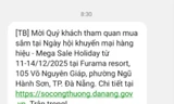 Đà Nẵng xác minh việc nhắn tin mang danh UBND TP mời mua sắm hàng hiệu