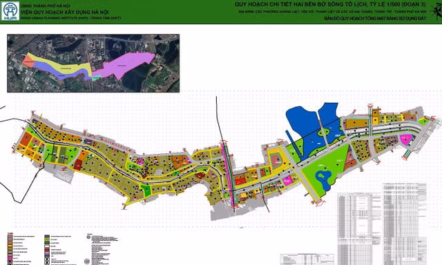 Hà Nội: Lấy ý kiến dân cư về đồ án Quy hoạch chi tiết hai bên sông Tô Lịch