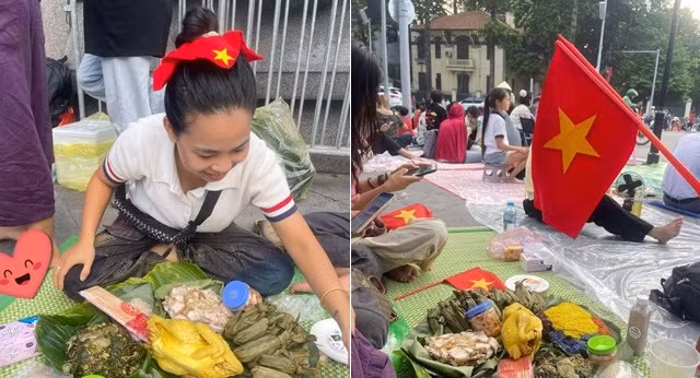 4 chị em ở Phú Thọ mang cả mâm cỗ đi xem diễu binh, 1 món là đặc sản 'gây sốt'