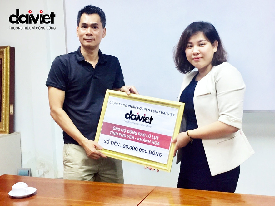 Cơ điện lạnh Đại Việt cùng Báo Tiền Phong ủng hộ đồng bào bão lũ miền Trung 