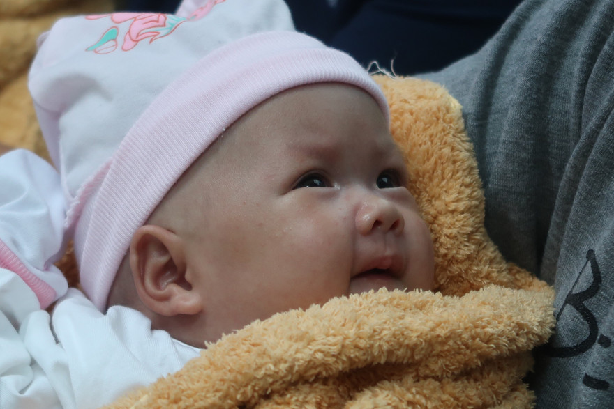 Hình ảnh đáng yêu của cặp song sinh dính liền gan trong ngày xuất viện