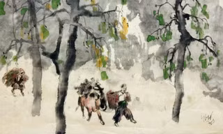 Trên giường bệnh, họa sĩ Đỗ Đức ký giấy xác nhận tranh, hoàn thiện quá trình tặng tranh cho chương trình Đấu giá tranh thiện nguyện do báo Tiền Phong tổ chứcẢnh: Đỗ Thị Thắm