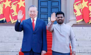 Lễ đón trọng thể Tổng Bí thư, Chủ tịch nước Tô Lâm thăm cấp Nhà nước Sri Lanka