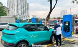 Cận cảnh các trạm sạc xe điện ở bến xe Hà Nội bắt đầu phục vụ người dân