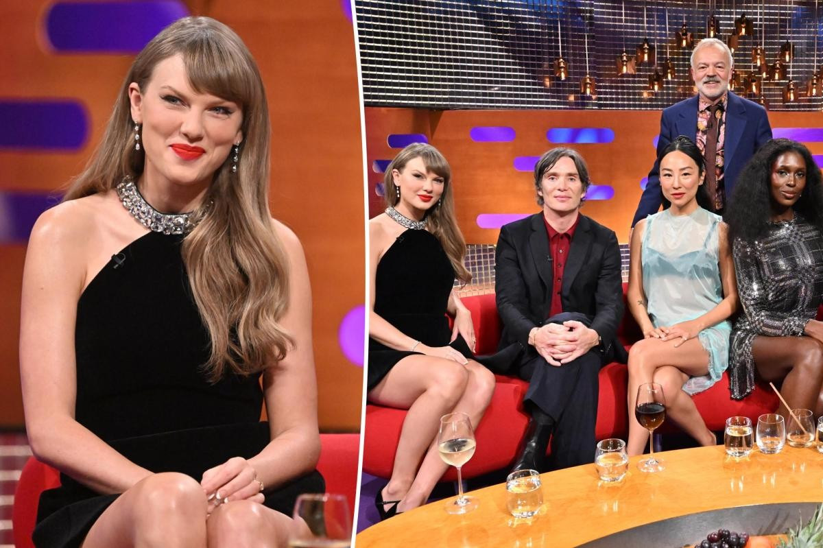 Taylor Swift ghi hình cho show của Graham Norton.