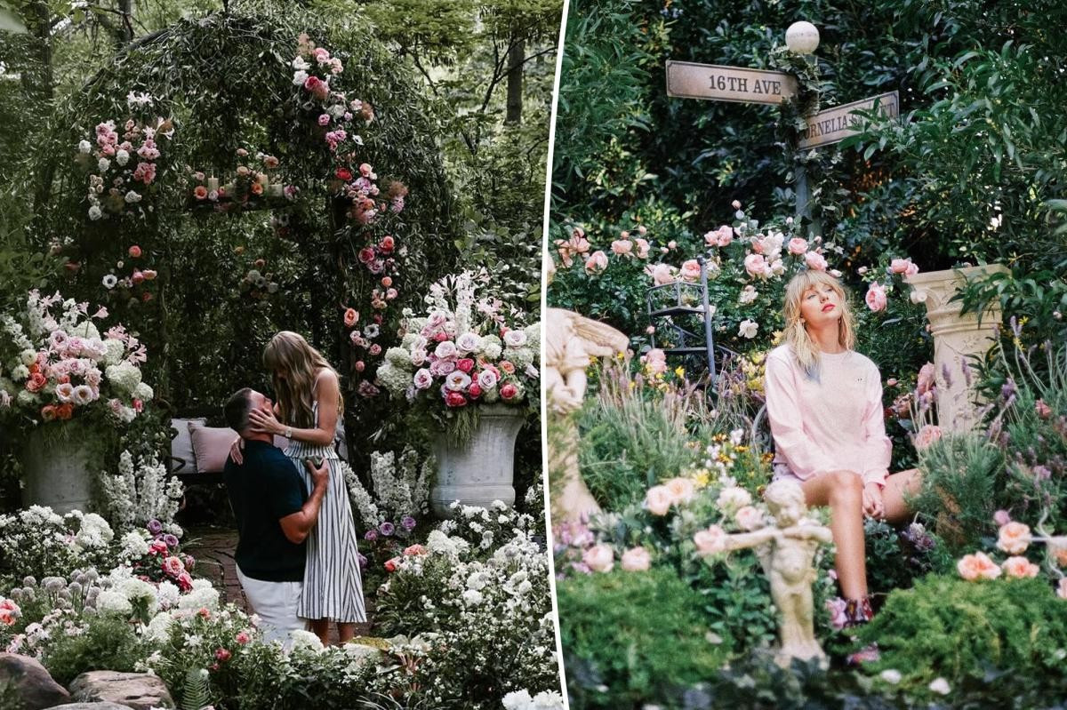 Bộ ảnh đính hôn của Taylor Swift khiến nhiều người liên tưởng đến bộ ảnh của album Lover.