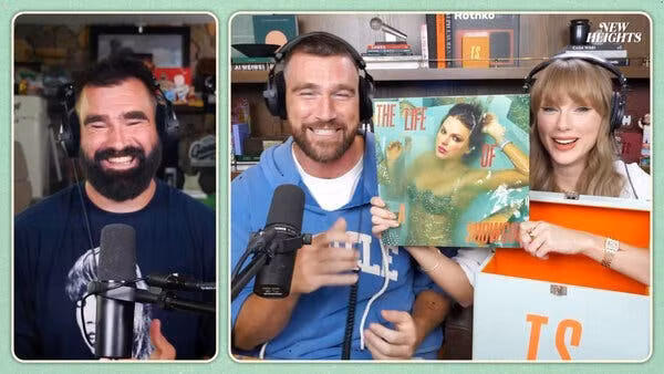 Taylor Swift xuất hiện trên New Heights Podcast.